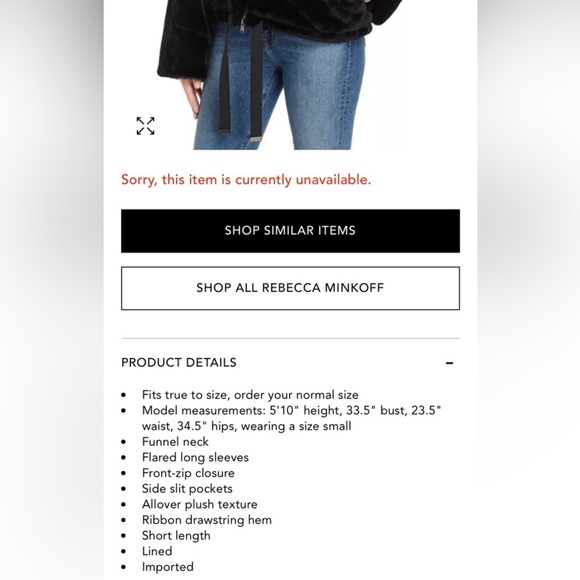 Rebecca Minkoff “Bridget” Faux Fur Jacket in Black - Picture 4 of 16